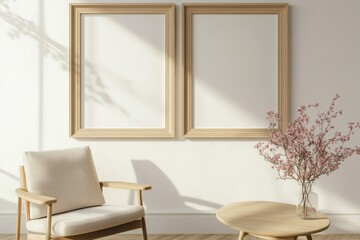 interior of a room with a window and flower