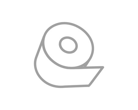 recommend clip art: Toilet paper roll or tube icon design, template for wc. Bathroom hygiene icons, kitchen cleaning towel. Blank soft scroll product.