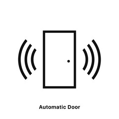 Automatic Open Close Door Vector Icon Design for Smart Homes and Accessibility Solutions