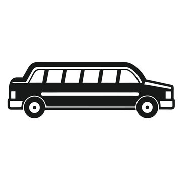 recommend clip art: Black luxurious limousine vector silhouette illustration isolated on a white background. Premium people transportation concept.