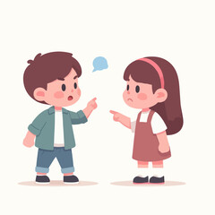 boy and girl arguing