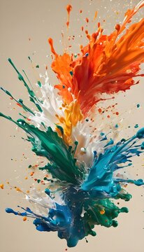 abstract colorful background, Mid-Air M&eacute;lange The Meeting of Six Tints