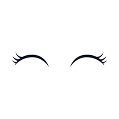 Eyelashes icon vector. Closed eyes illustration sign. Makeup symbol or logo.