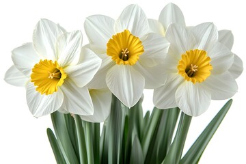 Fototapeta premium a group of white and yellow flowers