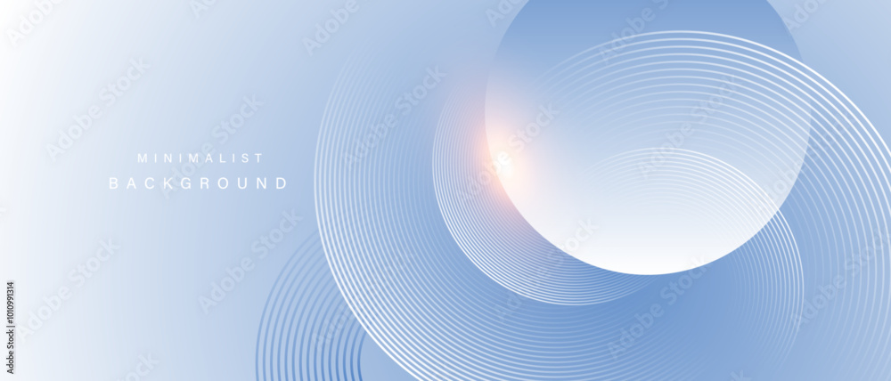 Poster abstract blue modern background with circle elements.