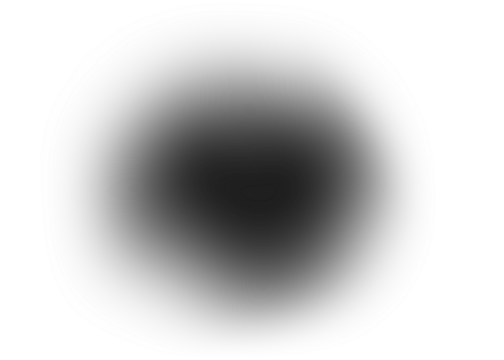 Black gradient shape on transparent background