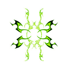 Obraz premium 3d neotribal y2k element