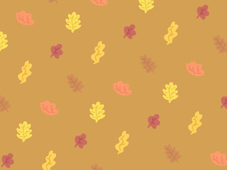 4:3 秋色の落ち葉パターン壁紙⭐︎