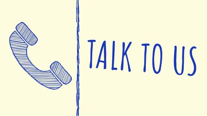 Talk To Us Phone Symbol Ball Pen Texture Blue Note Book Background Text 