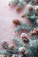 December 2025: Snowflake and Christmas Tree Branch Design for Advertising.