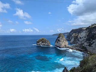 Bali, Indonesia, blue, sea, woman, tourist, redhead, holiday