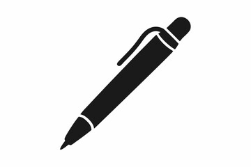 Pen silhouette icon vector illustration.