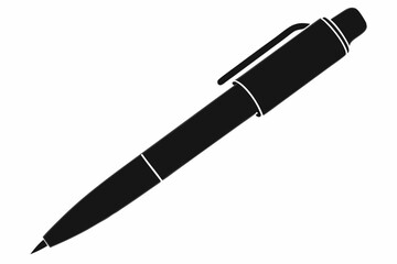 Pen silhouette icon vector illustration.