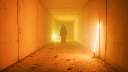 The Grim Reaper Coming From The Intense Light