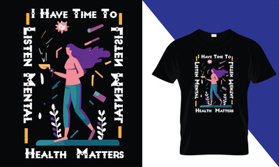 world mental health day T shirt design