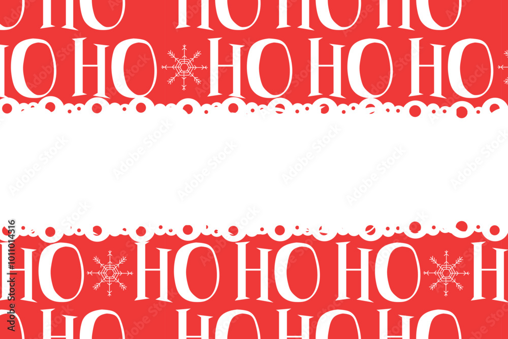 Fototapete Flat vector illustration frame without text for your text. Holiday background with snowflake frame and text on background.