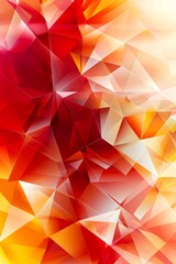 Fototapeta premium Dynamic Abstract Composition Featuring Bold Red and Yellow Geometric Shapes in a Vibrant, Modern Design with Intersecting Forms and Colorful Contrasts Creating Visual Depth and Energy