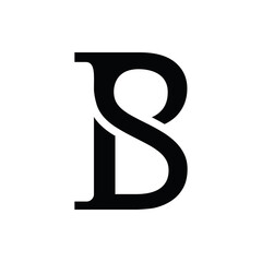 the logo consists of the letter BS. Abstract, outline and elegant.