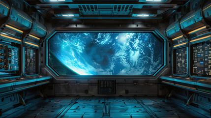 Obraz premium corridor in a sophisticated laboratory