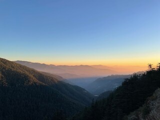 sunset in the mountains