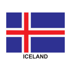Obraz premium Iceland country flag
