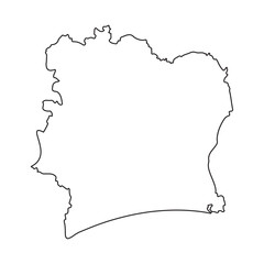 Ivory Coast region map