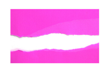 Torn rip paper texture on white background with space for your message