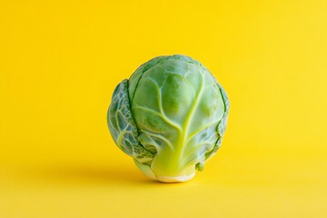 Brussels sprout yellow isolate background