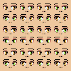 anime pixel pattern