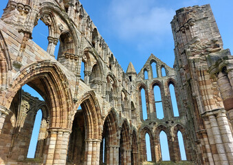 Whitby Abbey Ruins on a sunny day