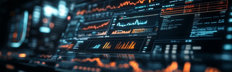 Business Financial Dashboard Displaying Stock Market Data for Analytics and Investment Research