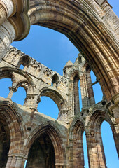 Whitby Abbey ruins on a sunny day