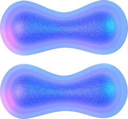 3D Holographic liquid Y2k Chrome bubble Equal Sign