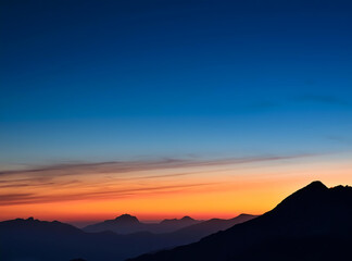 sunset in the mountains