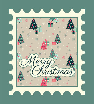 Christmas card template. Xmas vector greeting card background. Eps 10