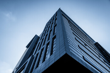 Modern Skyscraper Captured from a Dramatic Low Angle Perspective