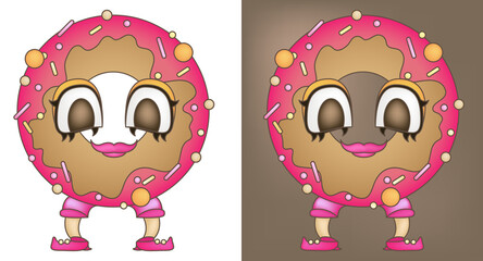 pink monster donut