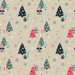 Christmas seamless pattern vector. Happy new year pattern. winter background. Xmas background.
