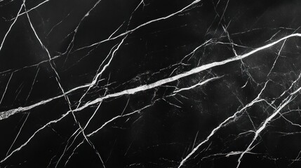 Black marble texture with white veins.