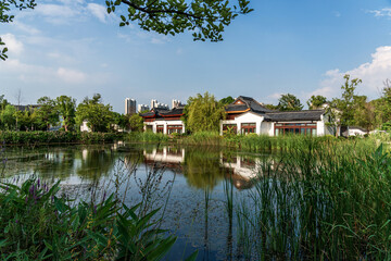 Fototapeta premium Traditional Asian Architecture by Lakeside