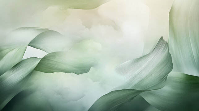 Fototapeta The Calm of Color: A Sage Green Abstract Background