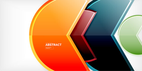 Glass reflective geometric round shapes background. Vector Illustration For Wallpaper, Banner, Background, Card, Book Illustration, landing page