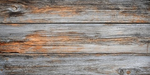 Fototapeta premium Close-up of weathered, rustic wood planks with knots and grain patterns.