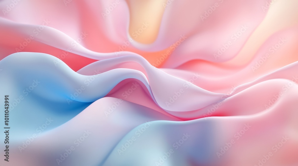 Wall mural soft pastel abstract background with gentle, flowing shapes and light colors creating a calming and 