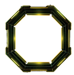 PNG  Hexagon frame light backgrounds technology.