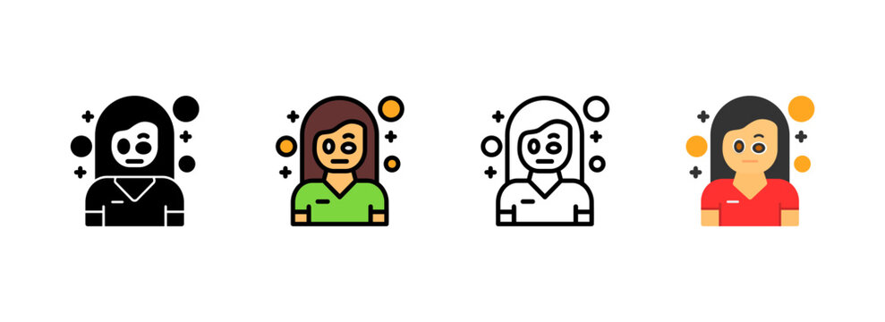 Set of Cautiousness Icon