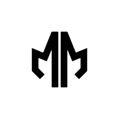 mm letter logo vector illustration