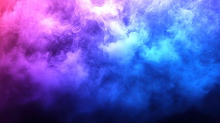 Colorful Smoke Blends of Blue and Purple on Dark Background
