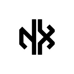 Fototapeta premium nx letter logo vector illustration