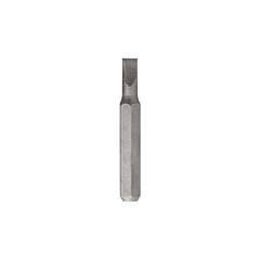 Iron bit for screwdriver and drill on Isolated on a white background close-up